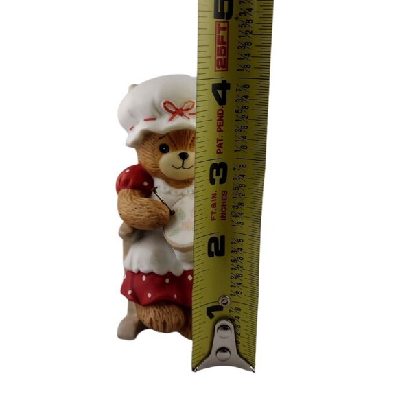 Vintage 82' Lucy & Me Bear Cross Stitching in Rocking Chair Sewing Enesco -READ - Picture 6 of 8